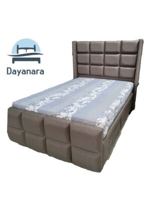 10 Box Tarima Marron a Cuadros 1.5 plazas